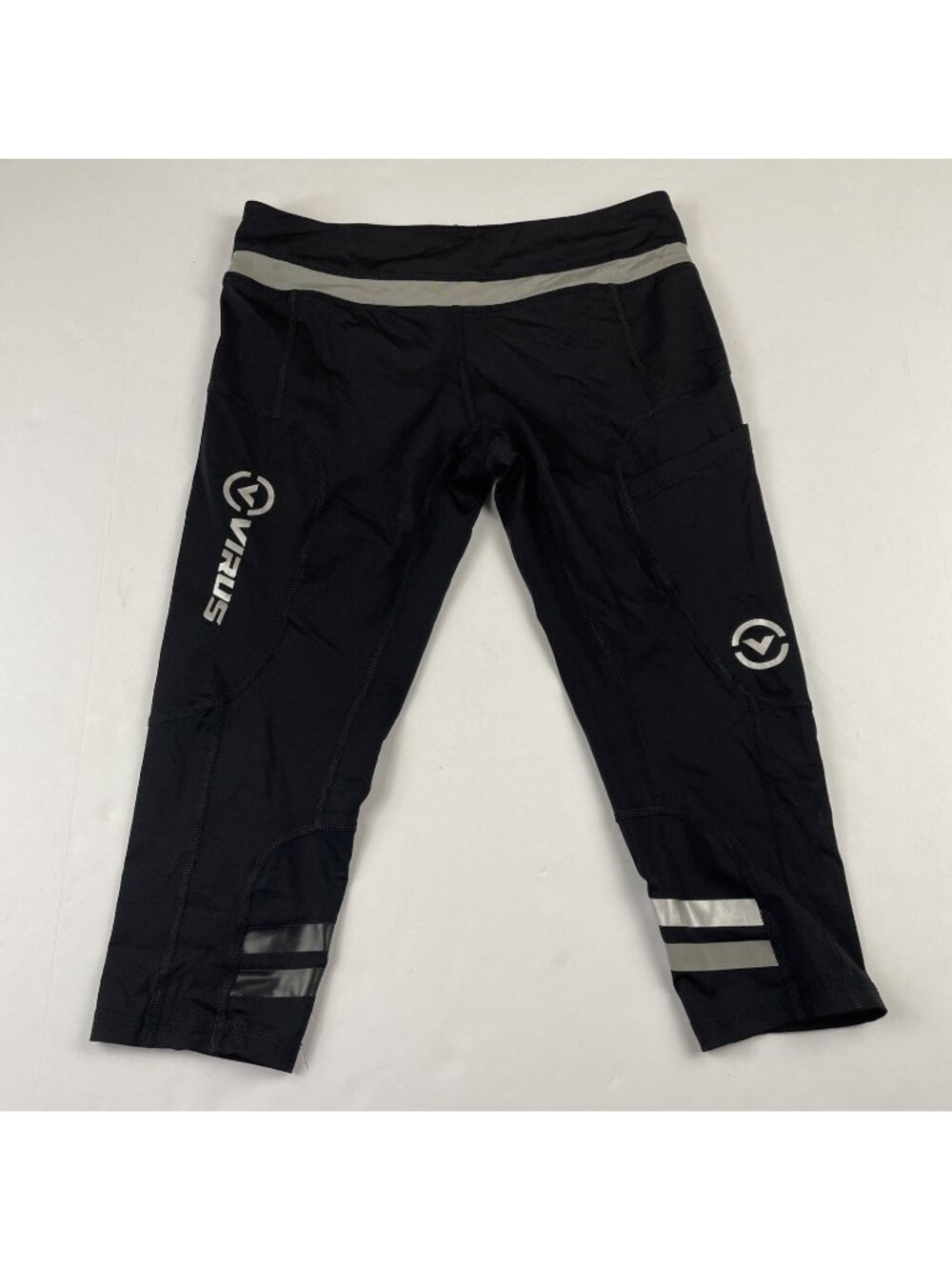 Virus Action Sport Performance Leggings Women’s M Leg Pocket Compression Black